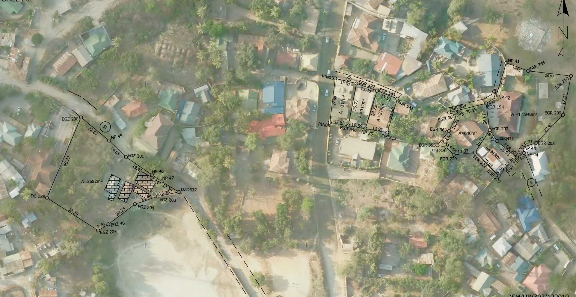 Land survey map